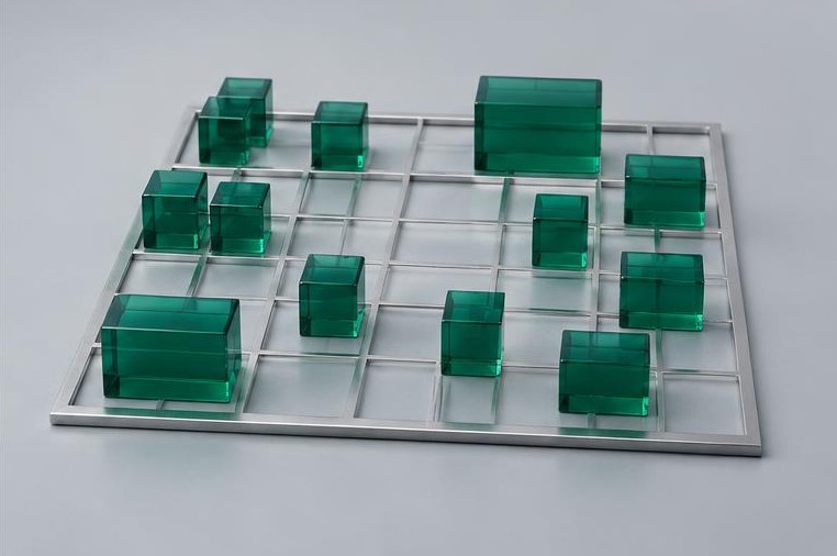 Emerald blocks are distributed across a silver allocation grid.